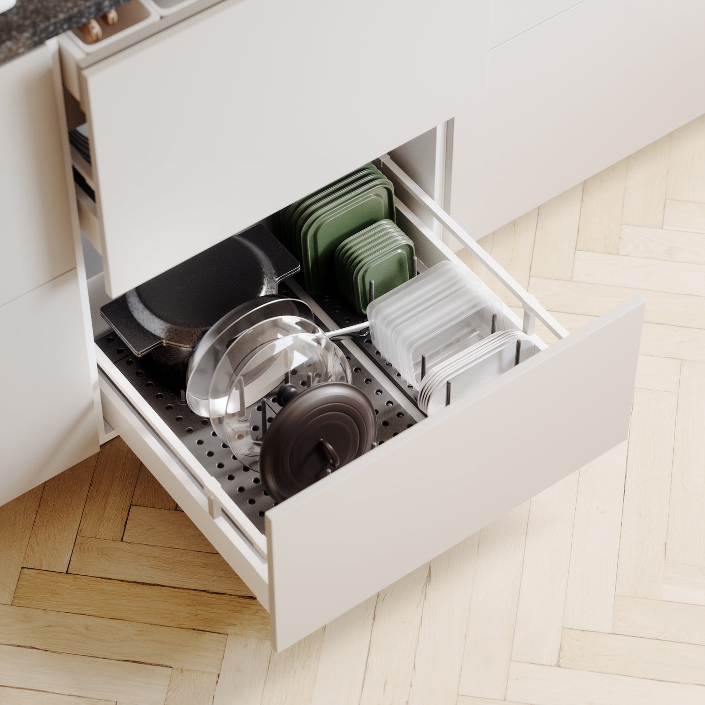 Umbra Set Of 2 Peggy Charcoal Drawer Organisers