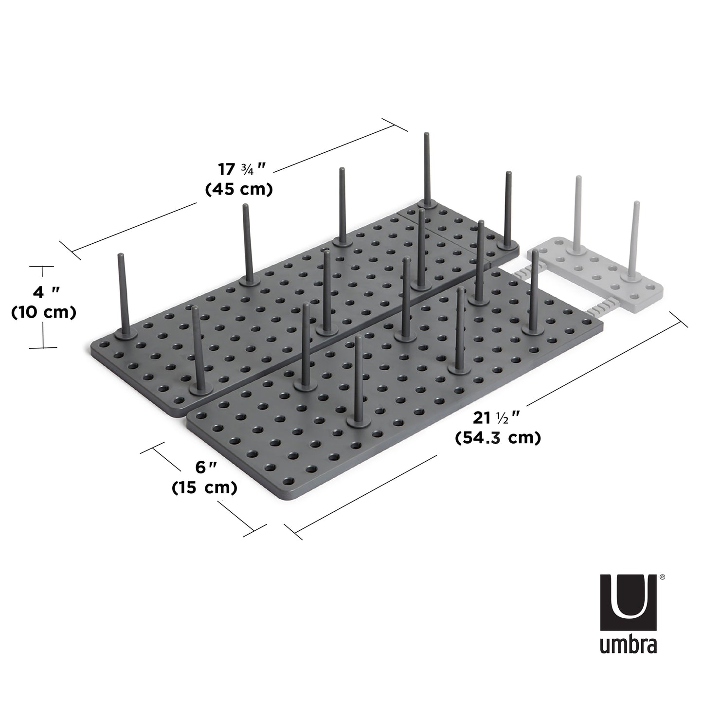 Umbra Set Of 2 Peggy Charcoal Drawer Organisers