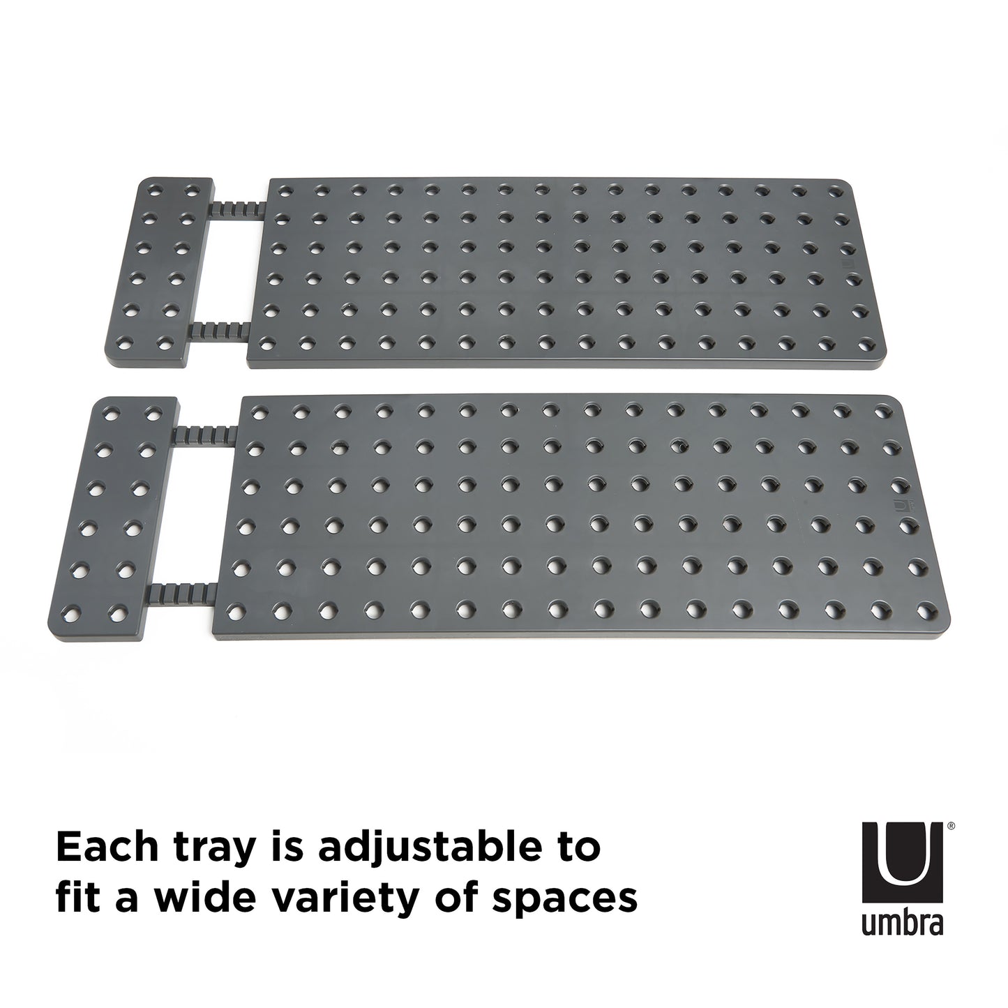 Umbra Set Of 2 Peggy Charcoal Drawer Organisers