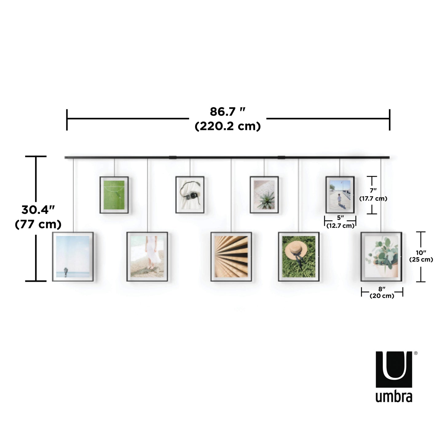 Umbra Set Of 9 Black Exhibit Frames