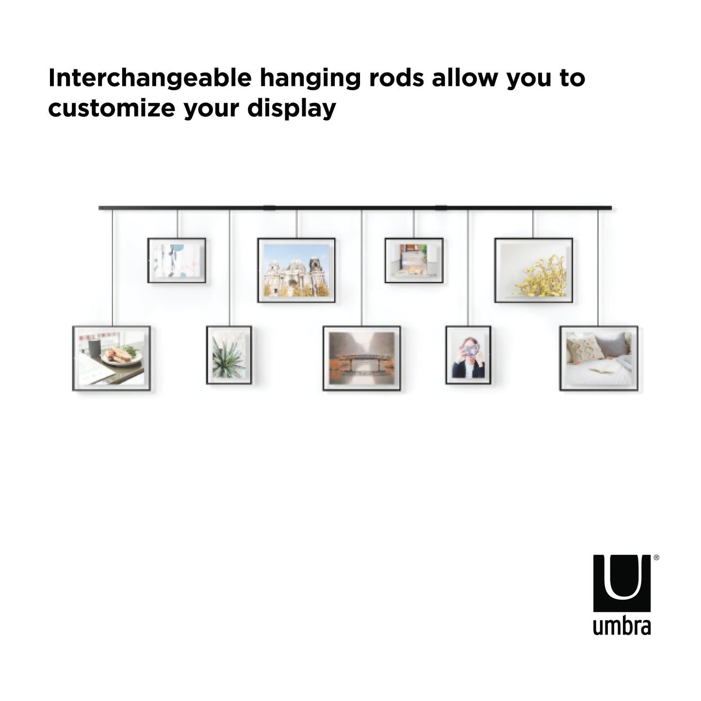 Umbra Set Of 9 Black Exhibit Frames
