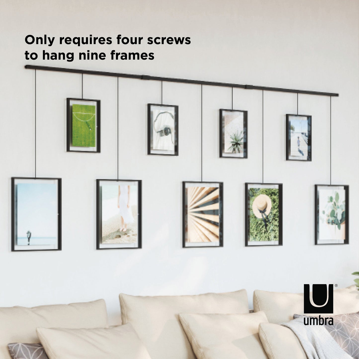 Umbra Set Of 9 Black Exhibit Frames