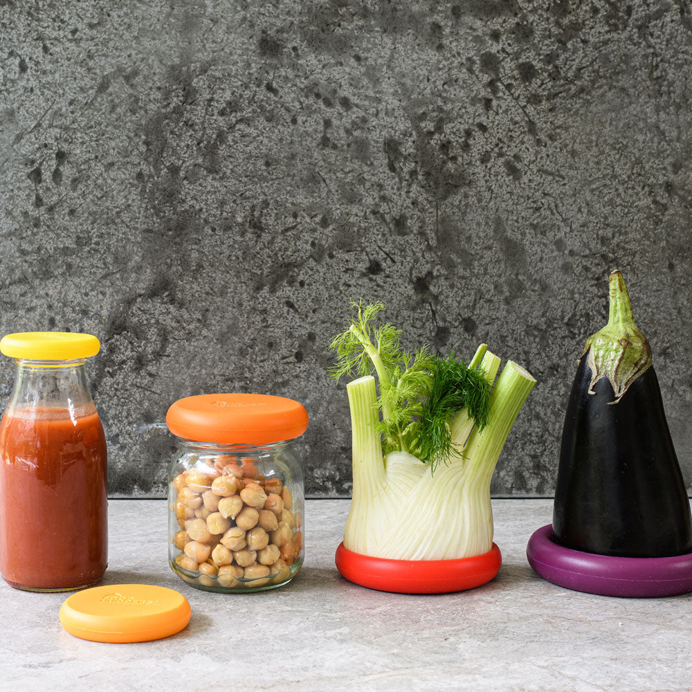 Food Huggers Reusable Food Savers Set of 5 Autumn Harvest