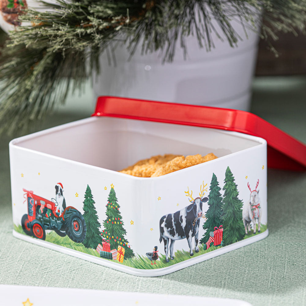 Ashdene Christmas At The Farm Biscuit Tin