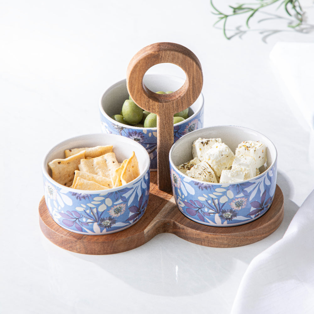 Ladelle Mossman 4 Piece Bowl & Tray Set