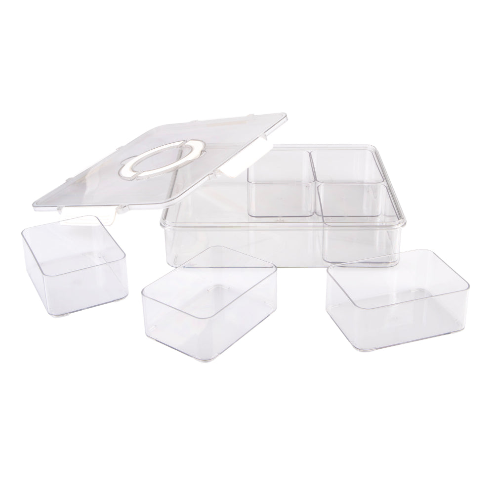Alfresco Lane Square 6 Compartment Grazing Box With Carry Handles