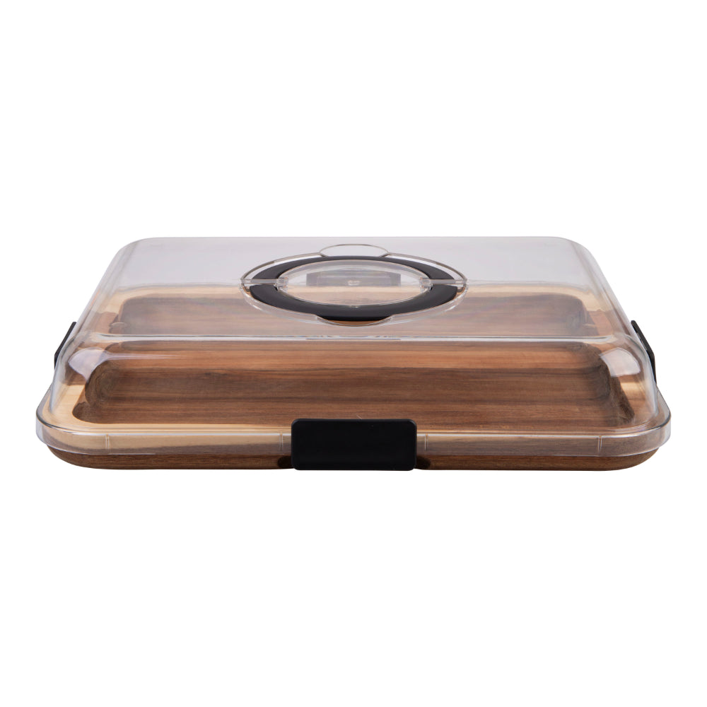 Alfresco Lane Acacia Wood Rectangular Grazing Platter With Lid