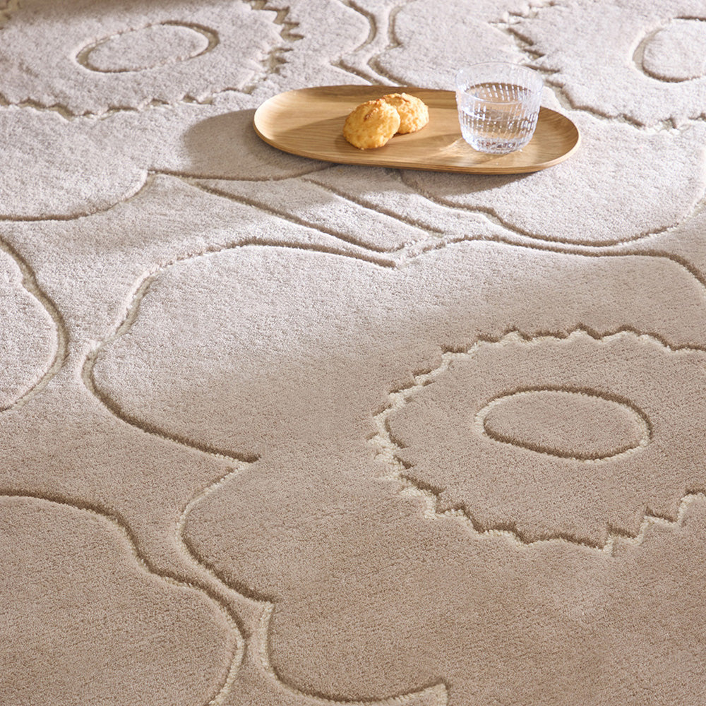 Marimekko Piirto Unikko Rug Greige