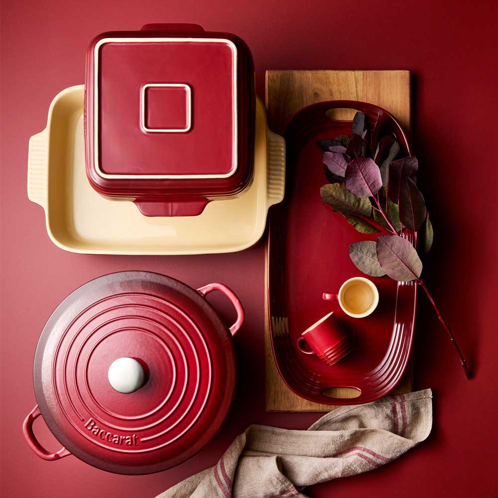Cookware, Bakeware, and Servingware in Merlot Red - House