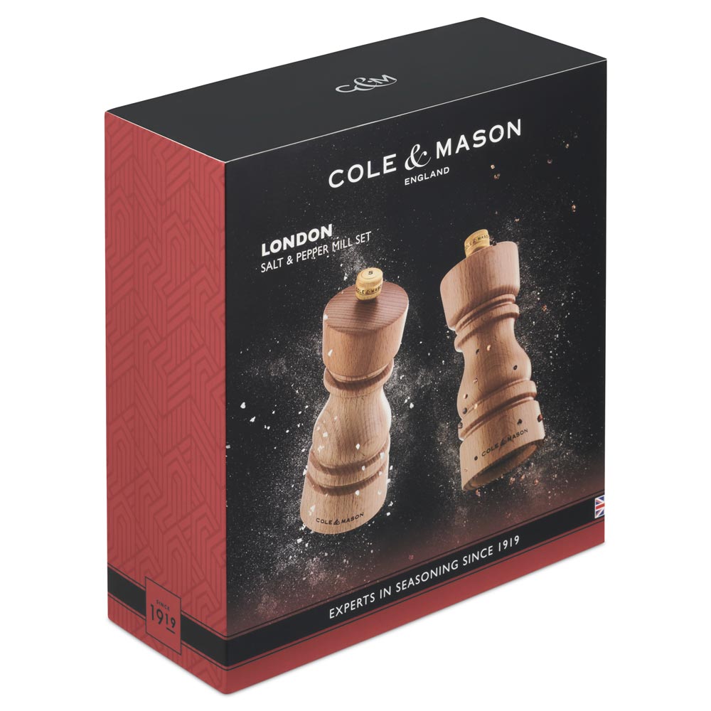 Cole & Mason London Salt & Pepper Mill Gift Set 130mm