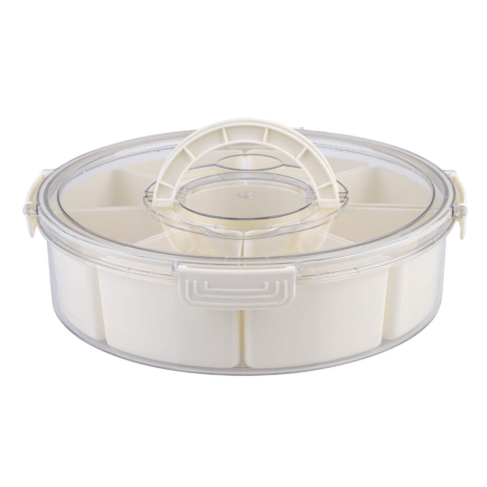 Alfresco Lane Round 9 Compartment Grazing Box with Carry Handles