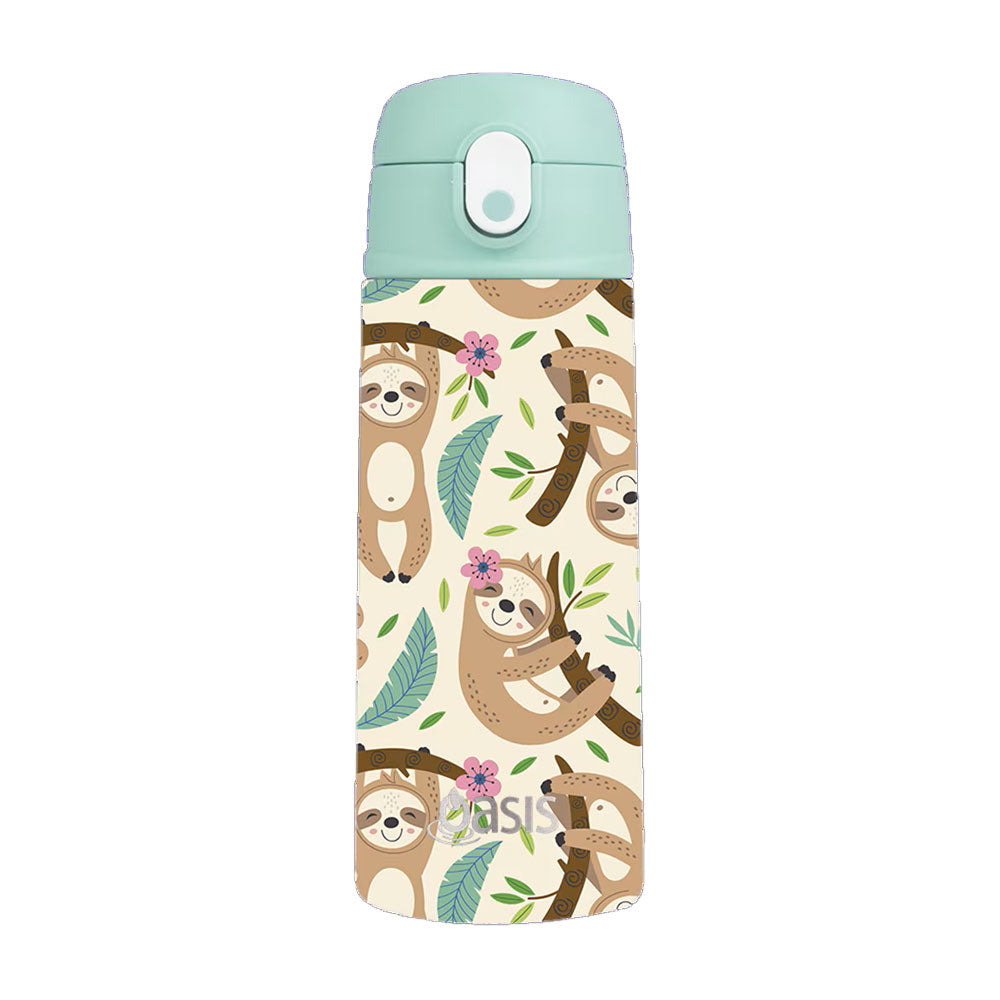 Oasis Stainless Steel Double Wall Insulated Kids Drink Bottle with Sipper Straw 550ml
