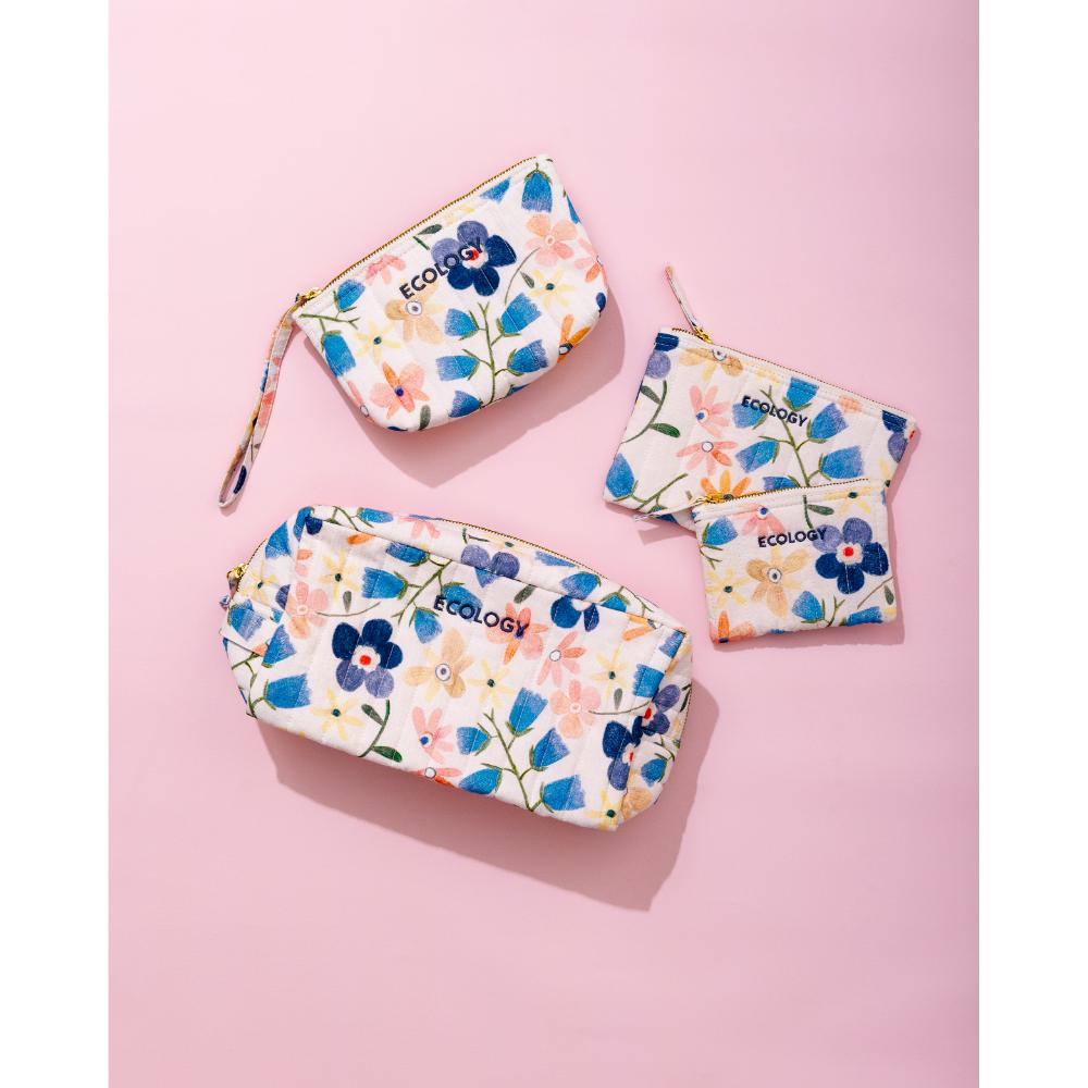 Flower zip cosmetic pouches - Ecology Agnes Pouches - House