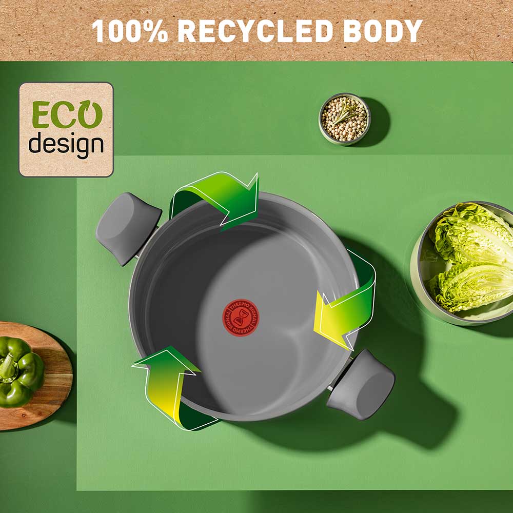 Tefal Revive Ceramic Induction Non-Stick Stewpot and Lid 24cm infographic at House