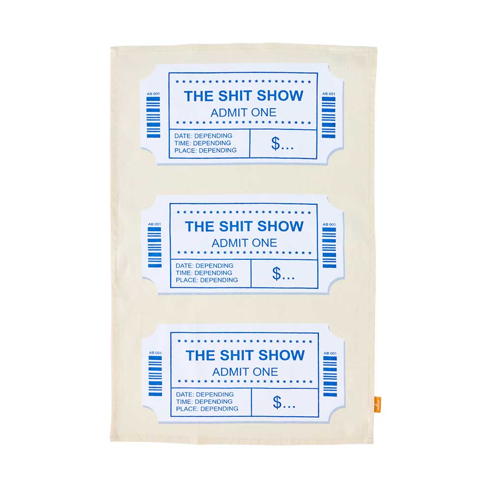Daily Dose by Ambrosia Set of 2 Tea Towels tickets to the shit show