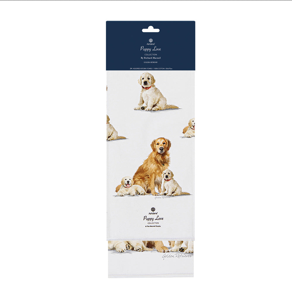 Ashdene Puppy Love Set of 2 Tea Towels