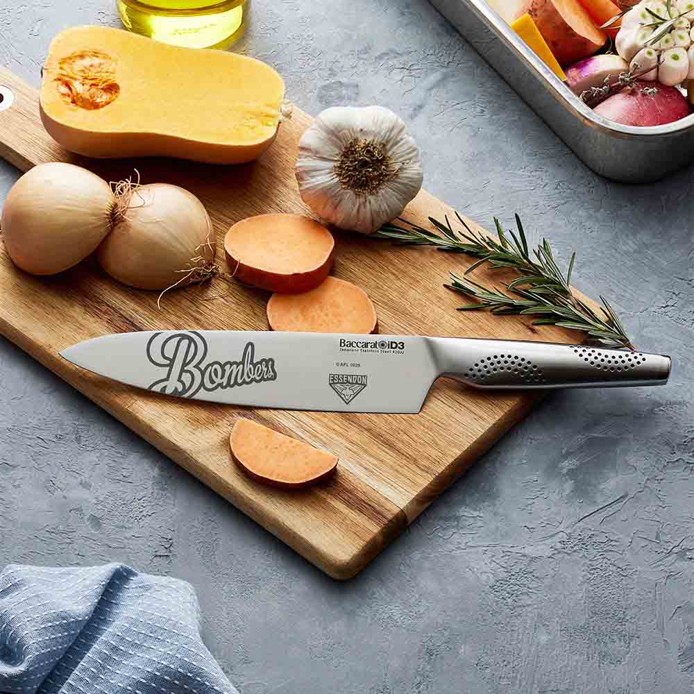 Baccarat iD3 Chefs Knife 20cm AFL Essendon Bombers at House
