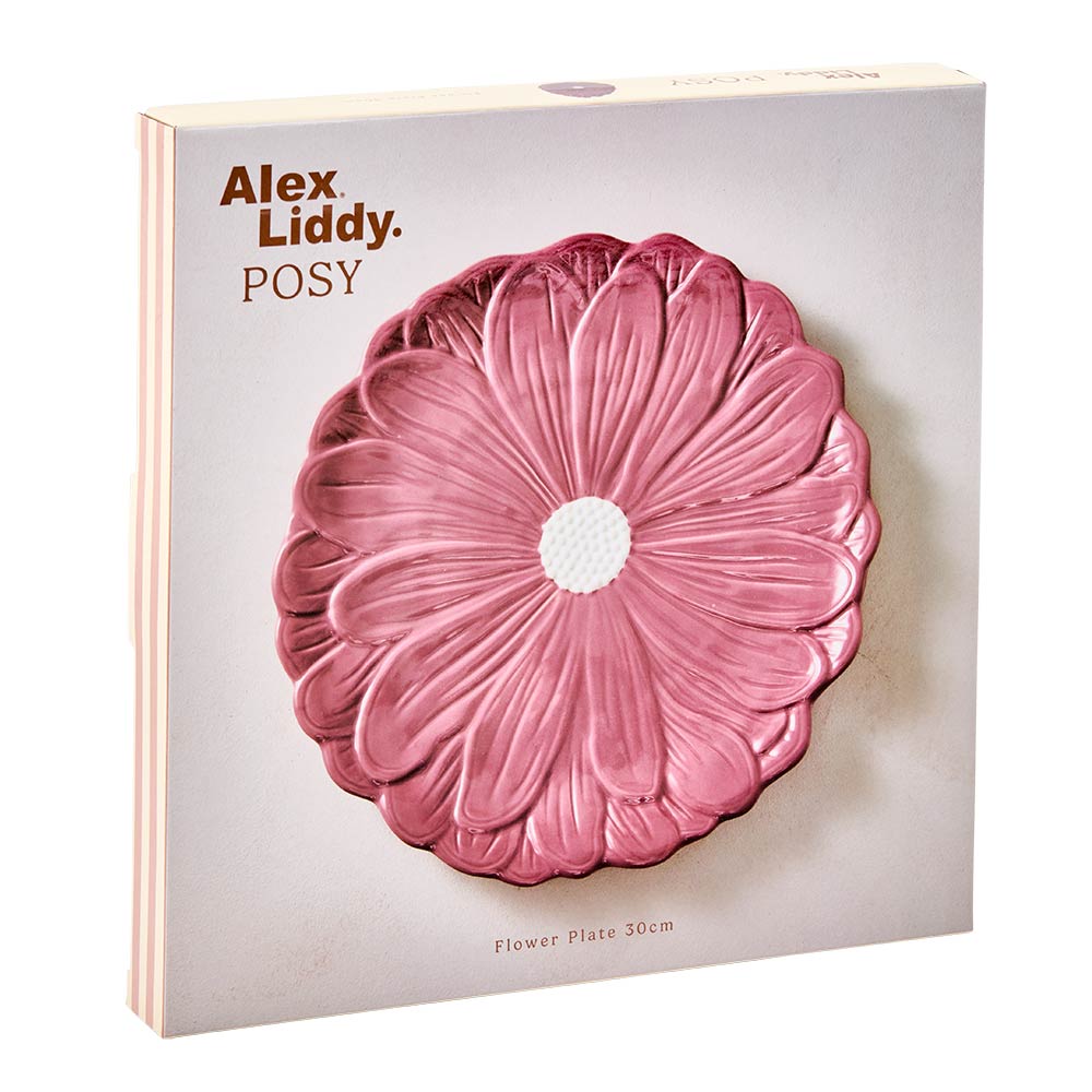 Alex Liddy Posy Flower Plate 30cm pink at House