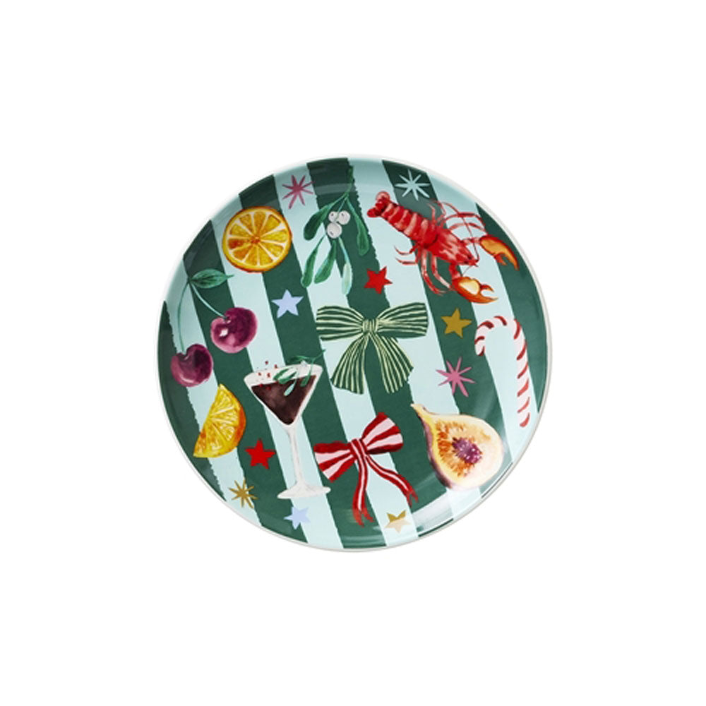 Porto Tis the Season Small Round Plate 15x13cm Festive