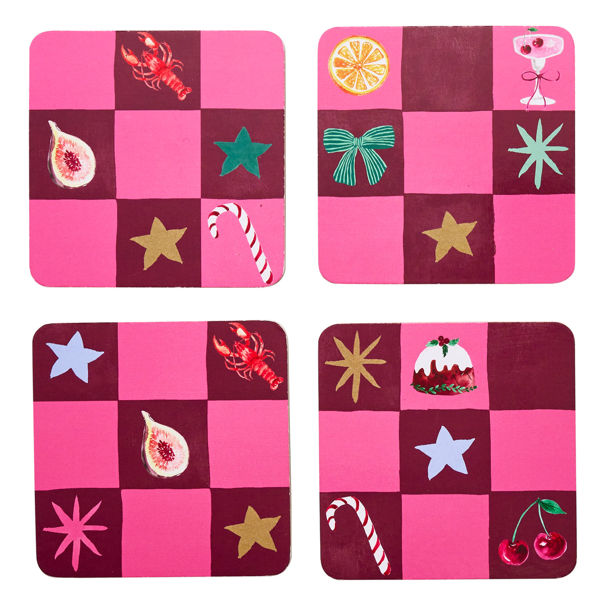 Porto Tis' The Season Set of 4 Coasters