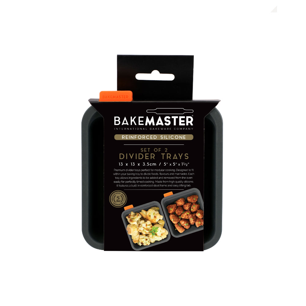 Bakemaster Set of 2 Divider Trays 13x13x3.5cm