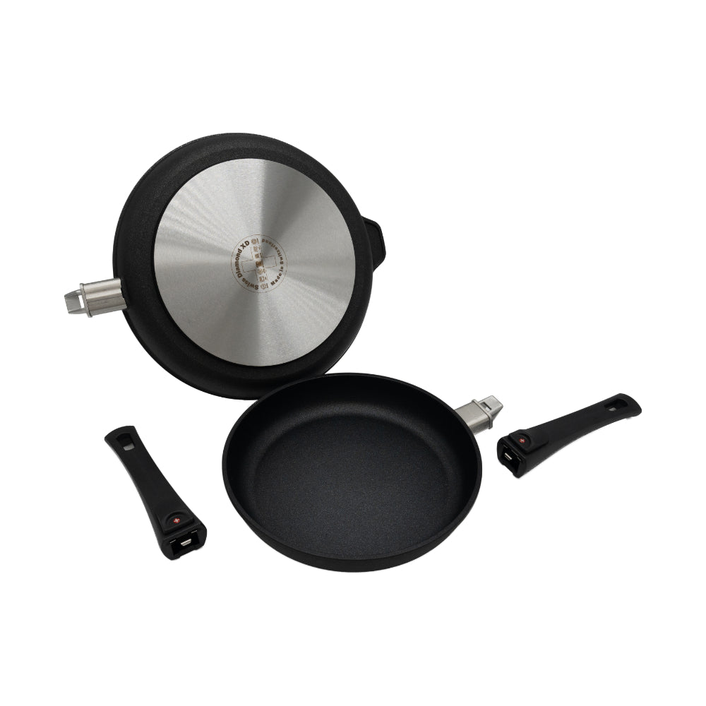 Swiss Diamond Induction 2 Piece Frypan Set with Detachable Handles