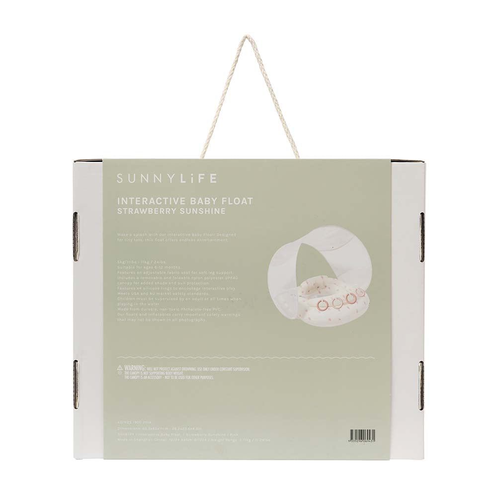 SUNNYLiFE Interactive Baby Float Strawberry Sunshine Pink