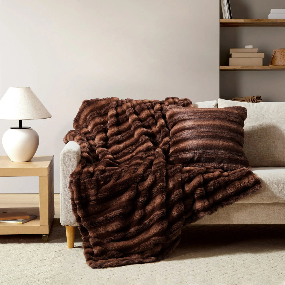 Ardor Loch Faux Rabbit Fur Throw