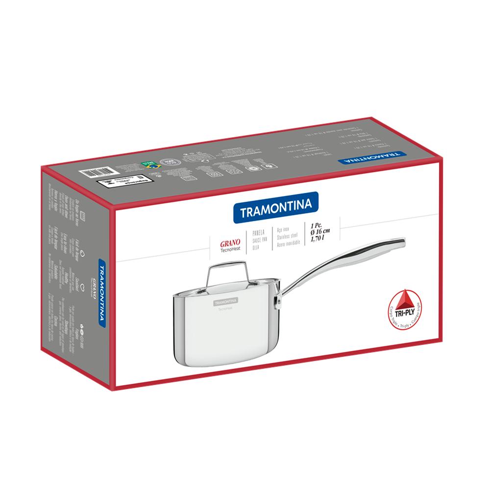 Tramontina Grano Triply Clad Stainless Steel Saucepan 16cm 1.7L
