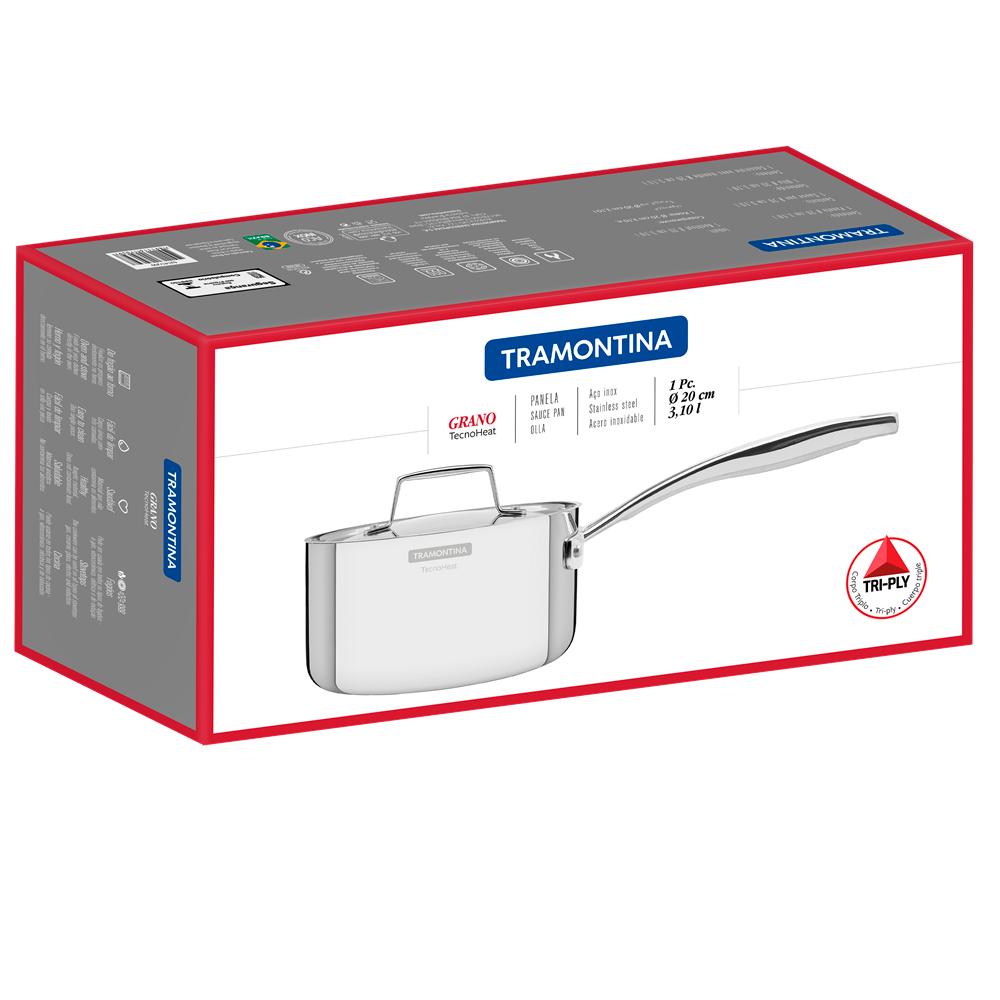 Tramontina Grano Triply Clad Stainless Steel Saucepan 20cm 3.1L