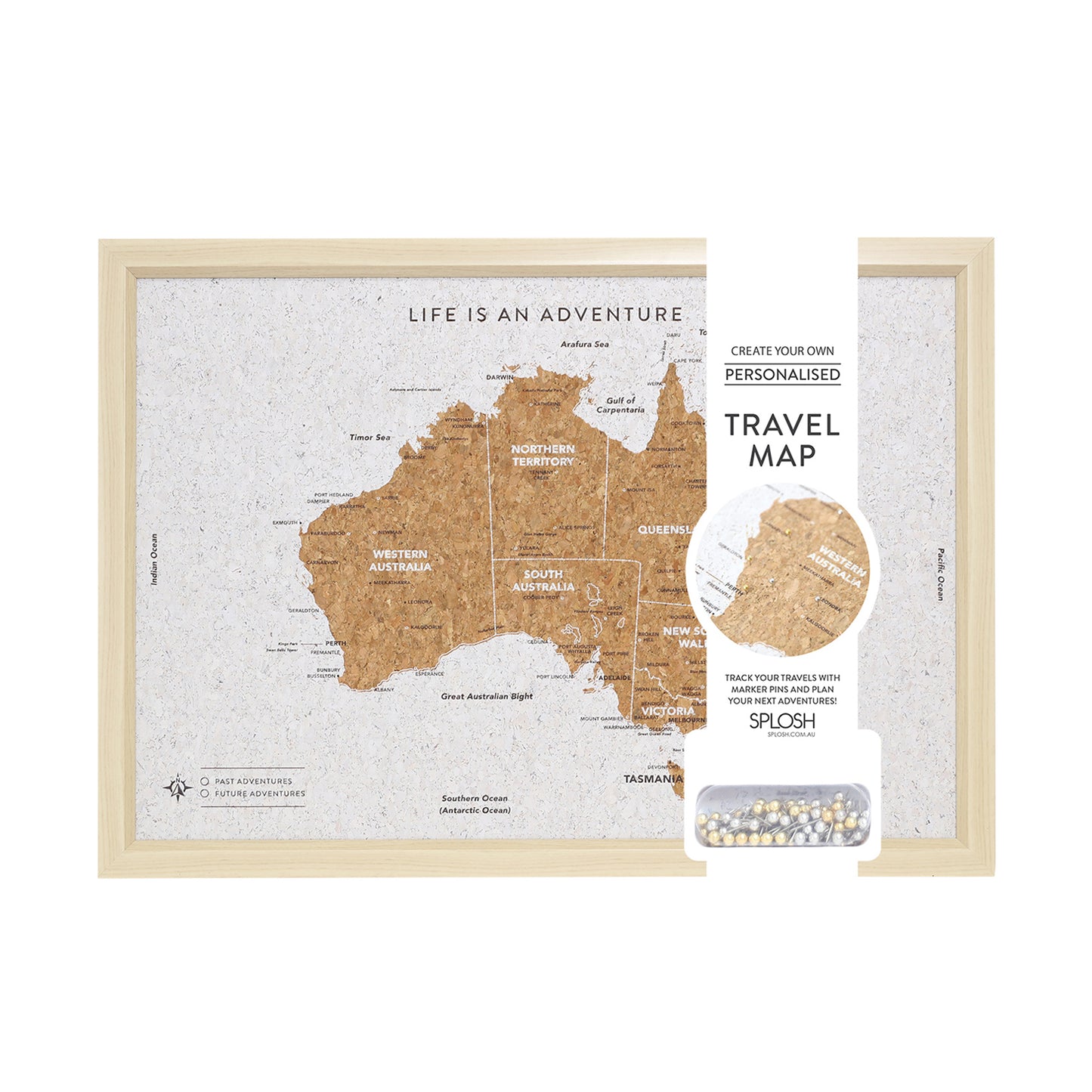 Splosh Travel Board Australia Small Map