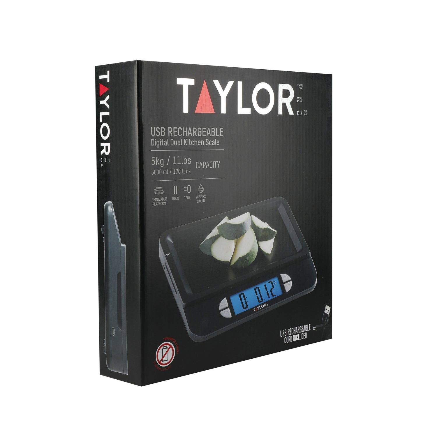 Taylor Dual USB Rechargeable Digital Scale