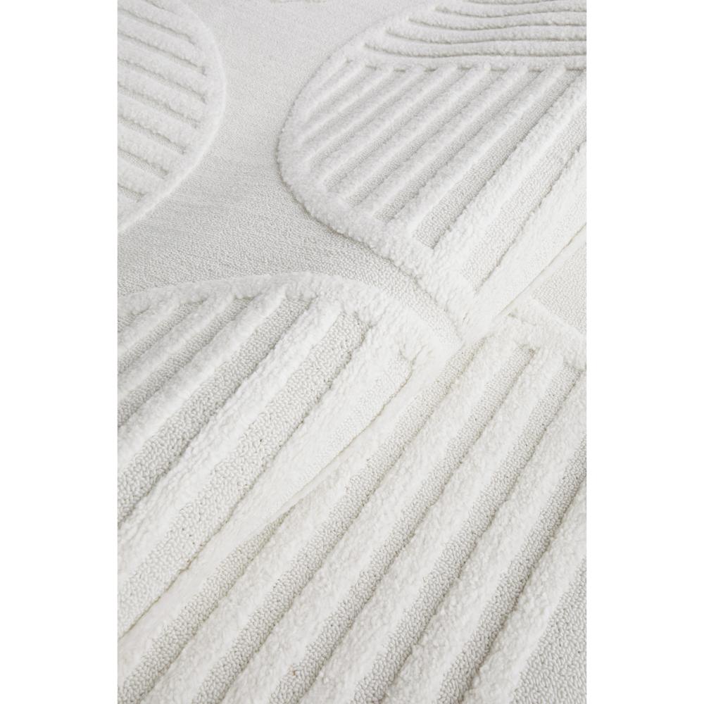 Rug Culture Lotus Leo Runner in White with art deco detail at House