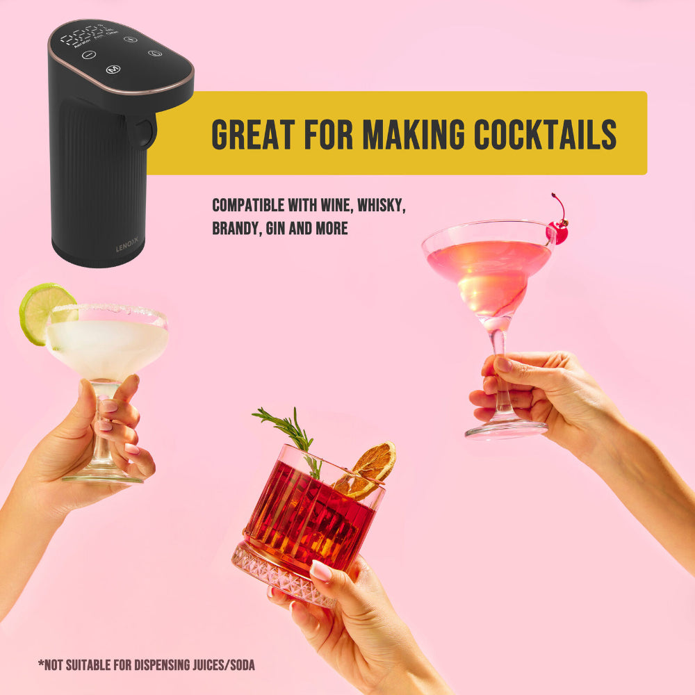 Lenoxx Instant Wine Aerator & Dispenser With Adjustable Bottle Fit