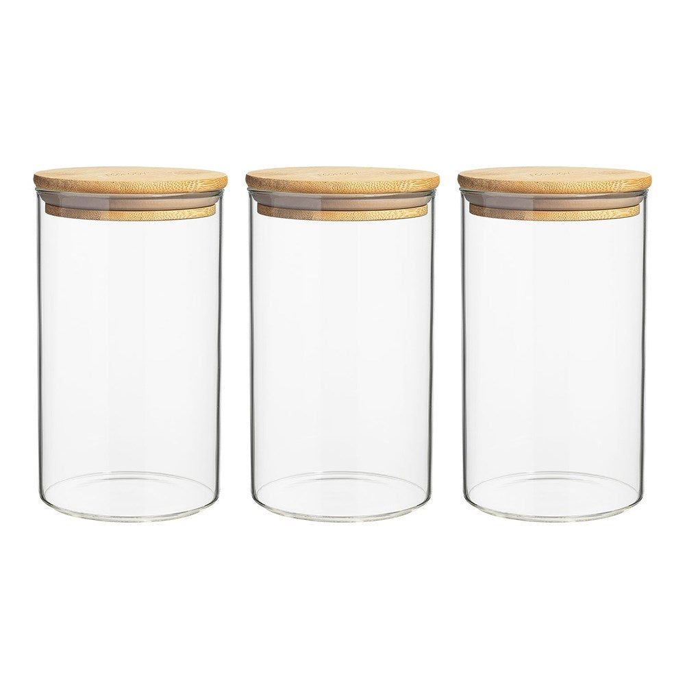 Ecology Pantry Round Glass Canisters 17.5cm Set of 3