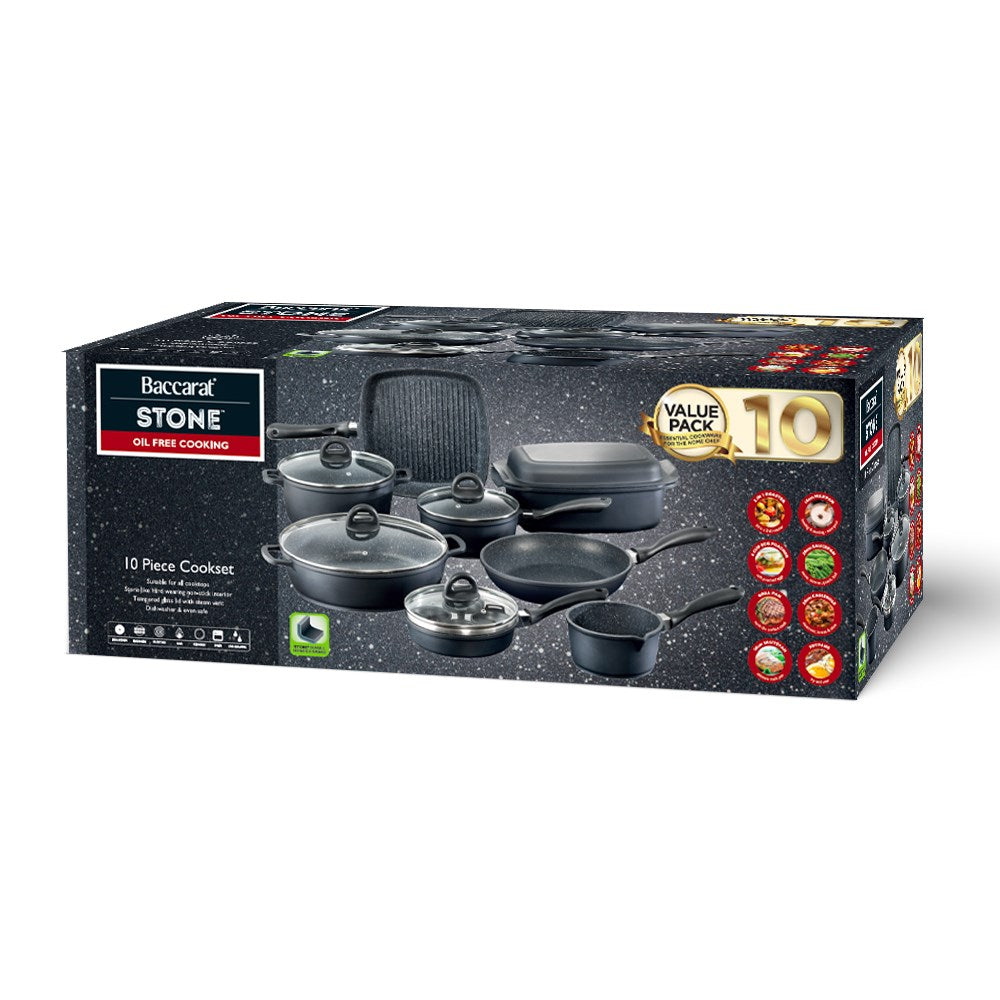 Baccarat STONE 10 Piece Cookware Set with Egg Poacher