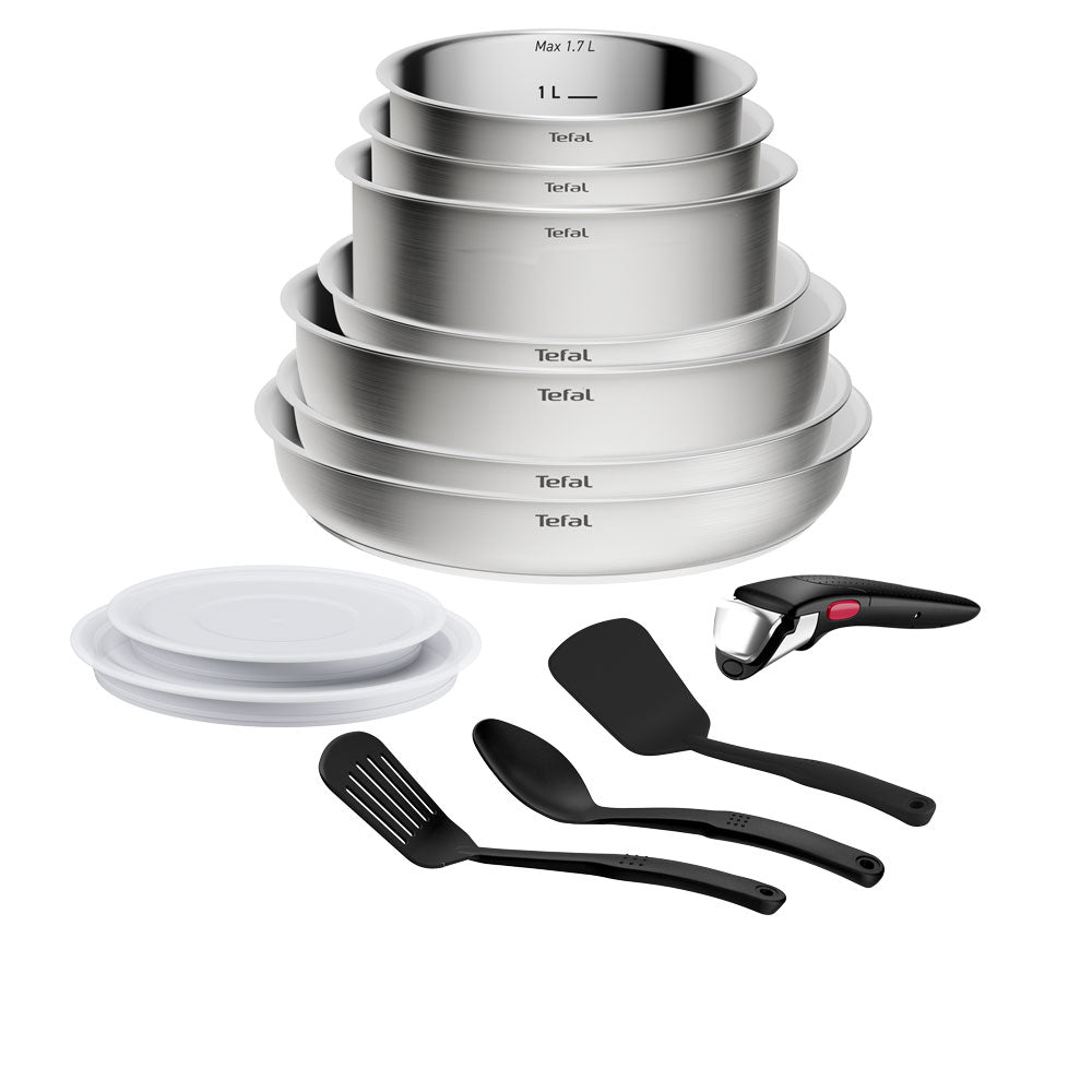 Tefal Ingenio Emotion+ Induction Uncoated Stainless Steel 13 Piece Induction Cookware Set