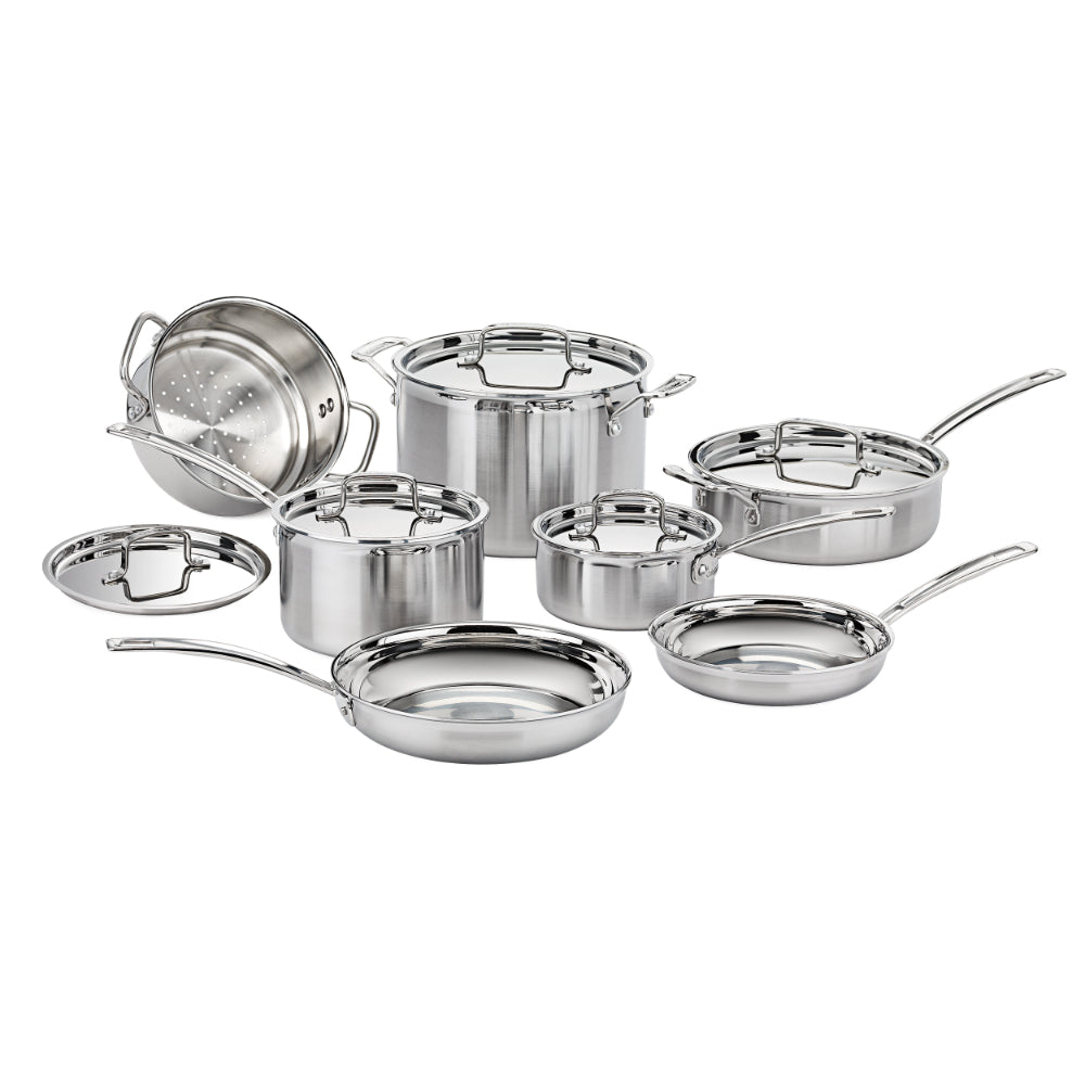 Cuisinart 12 Piece MultiClad Pro Triple Ply Stainless Steel Cookware Set