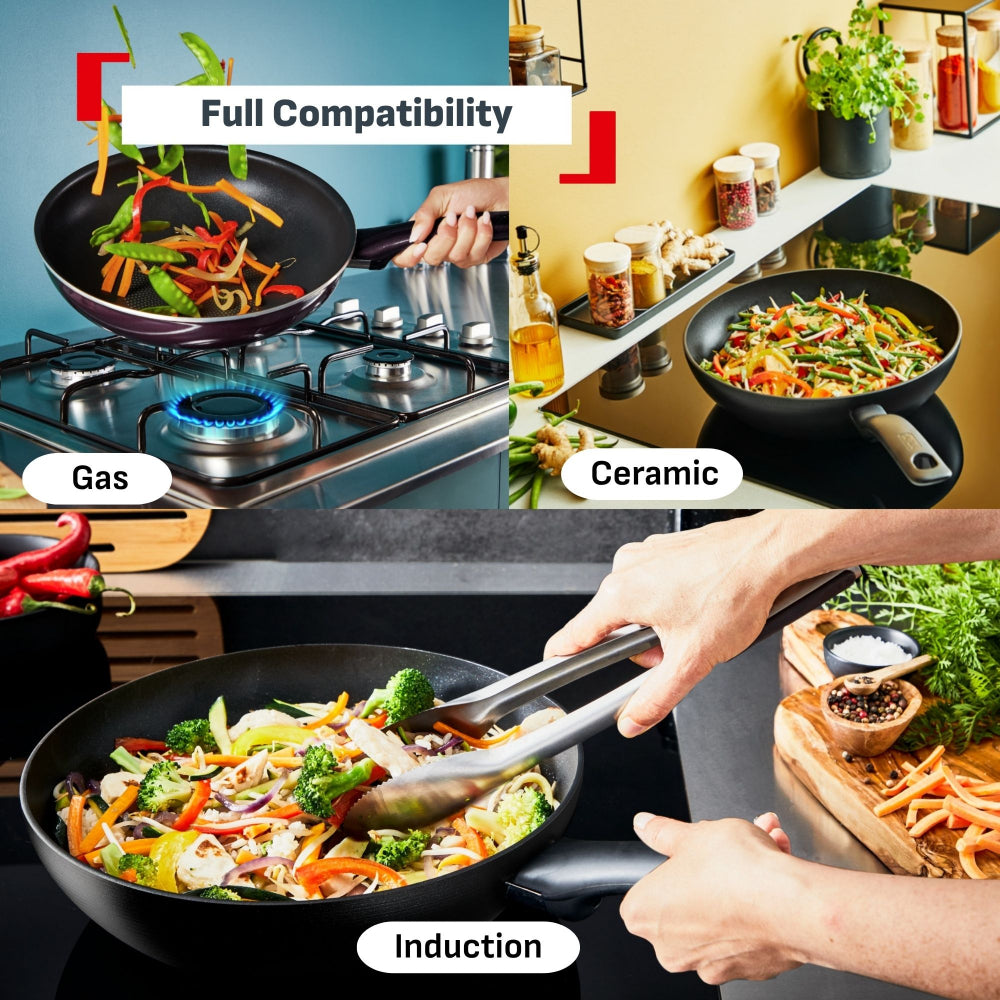 Tefal Recycle Induction Ceramic Non Stick Wok 28cm