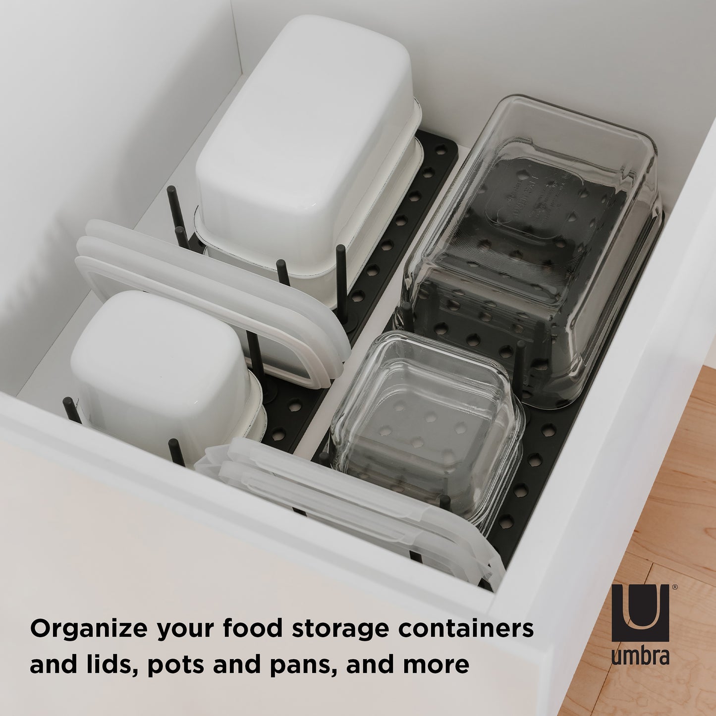 Umbra Set Of 2 Peggy Charcoal Drawer Organisers