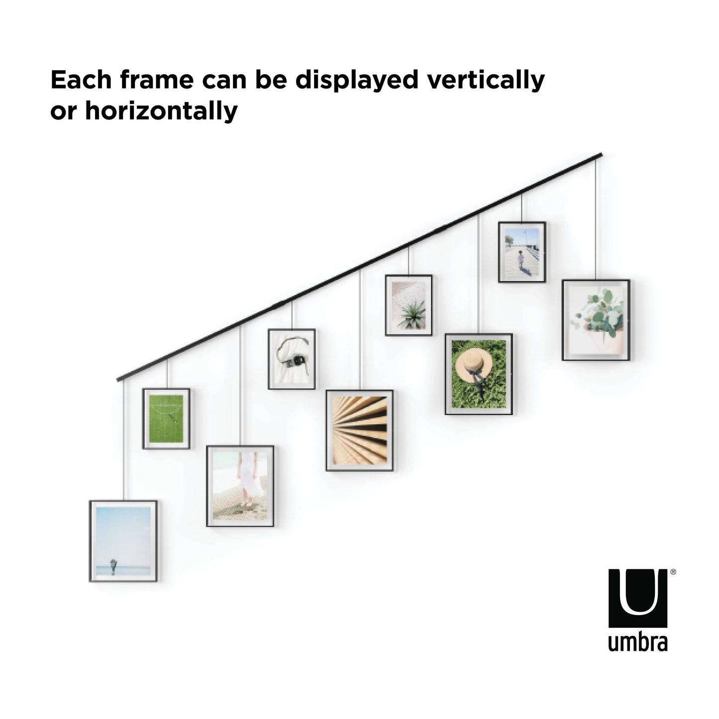 Umbra Set Of 9 Black Exhibit Frames