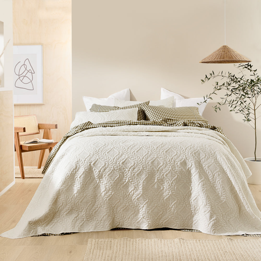 Adorn Living Maria Coverlet Set White