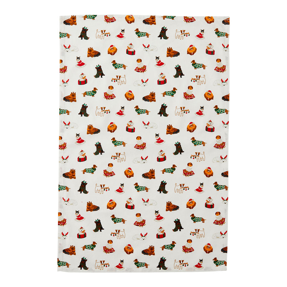 Ambrosia Santas Workshop V Tea Towel - Surprise Stocking Filler