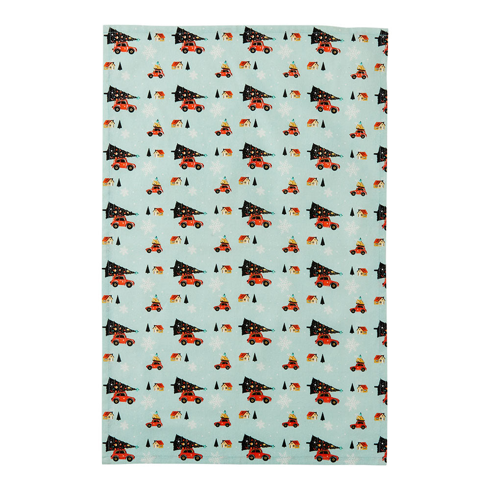 Ambrosia Santas Workshop V Tea Towel - Surprise Stocking Filler