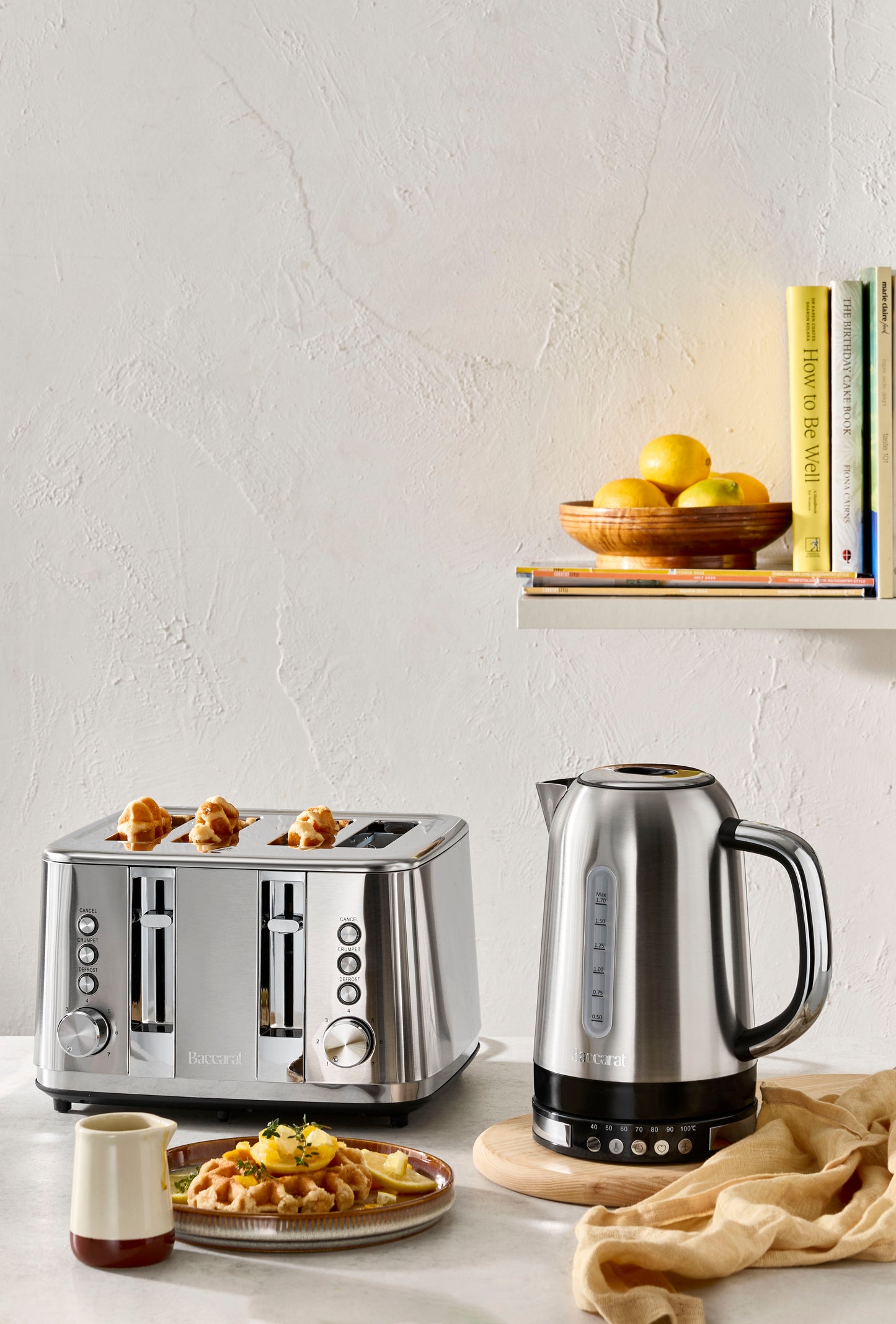 Baccarat The Brekkie Slice 4 Slice Toaster Stainless Steel
