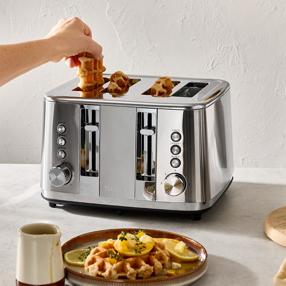 Baccarat The Brekkie Slice 4 Slice Toaster Stainless Steel