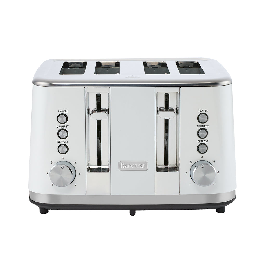 Baccarat The Brekkie Slice 4 Slice Toaster White