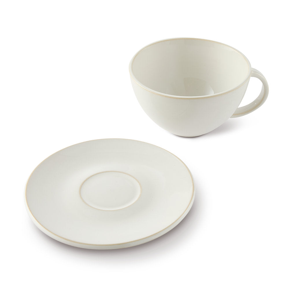 Salt & Pepper Riley Teacups & Saucers 360mL - Set of 4