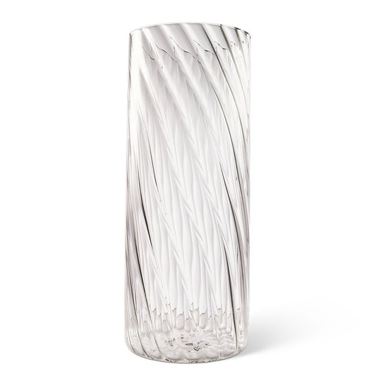 Salt & Pepper Swirl Hurricane Vase 10 x 25cm