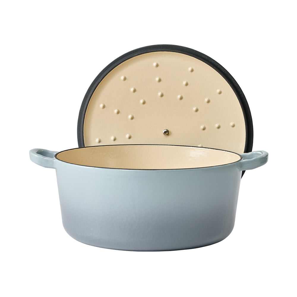 Baccarat Le Connoisseur Cast Iron Round French Oven 29cm 6.3L Mist